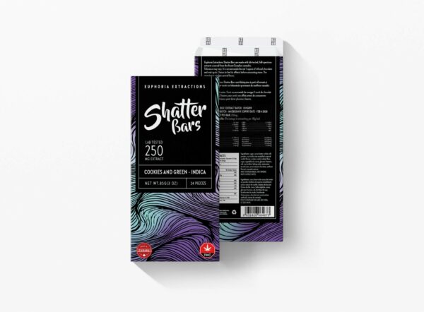 Euphoria Extractions – 500mg Shatter Bar – Milk Chocolate (Sativa) | The High Club Canada