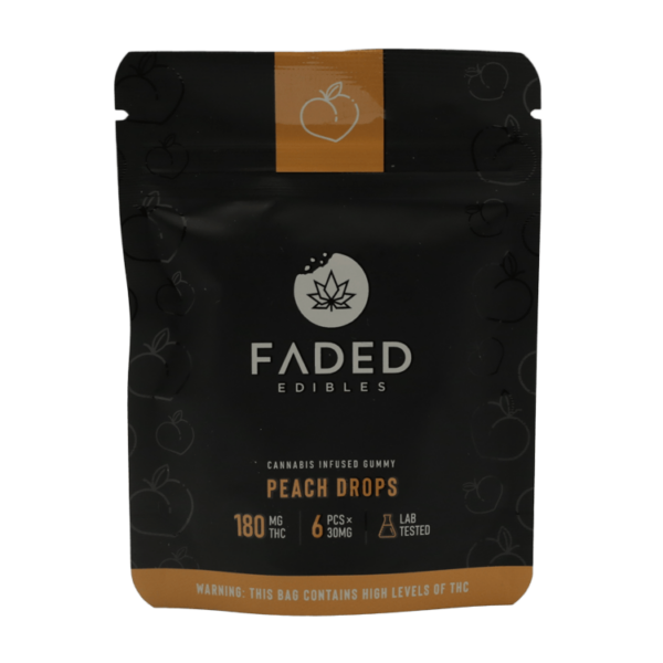 Faded Edibles – Peach Drops – 180mg | The High Club Canada