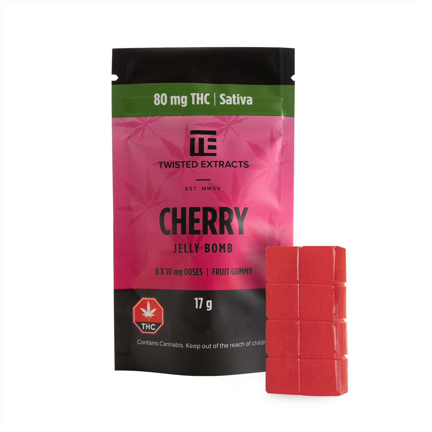 Twisted Extracts – Cherry Jelly Bomb – Sativa – 80mg THC | The High Club Canada Twisted Extracts – Cherry Jelly Bomb – Sativa – 80mg THC | The High Club Canada