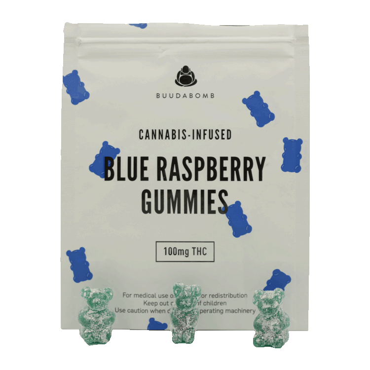 Buudabomb – Blue Raspberry Gummies – 100mg | The High Club Canada Buudabomb – Blue Raspberry Gummies – 100mg | The High Club Canada