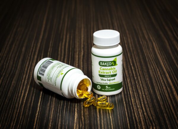 Baked Edibles -Indica Cannoil Capsules 5mg | The High Club Canada Baked Edibles -Indica Cannoil Capsules 5mg | The High Club Canada