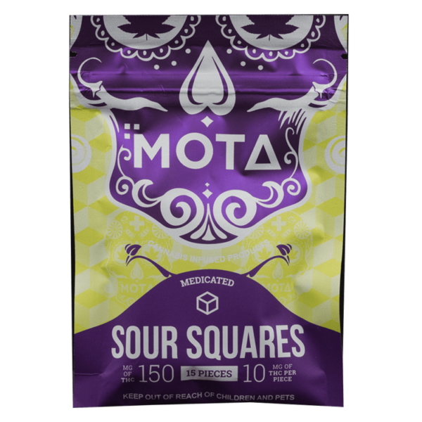 MOTA Edibles – Sour Squares – 150mg THC | The High Club Canada