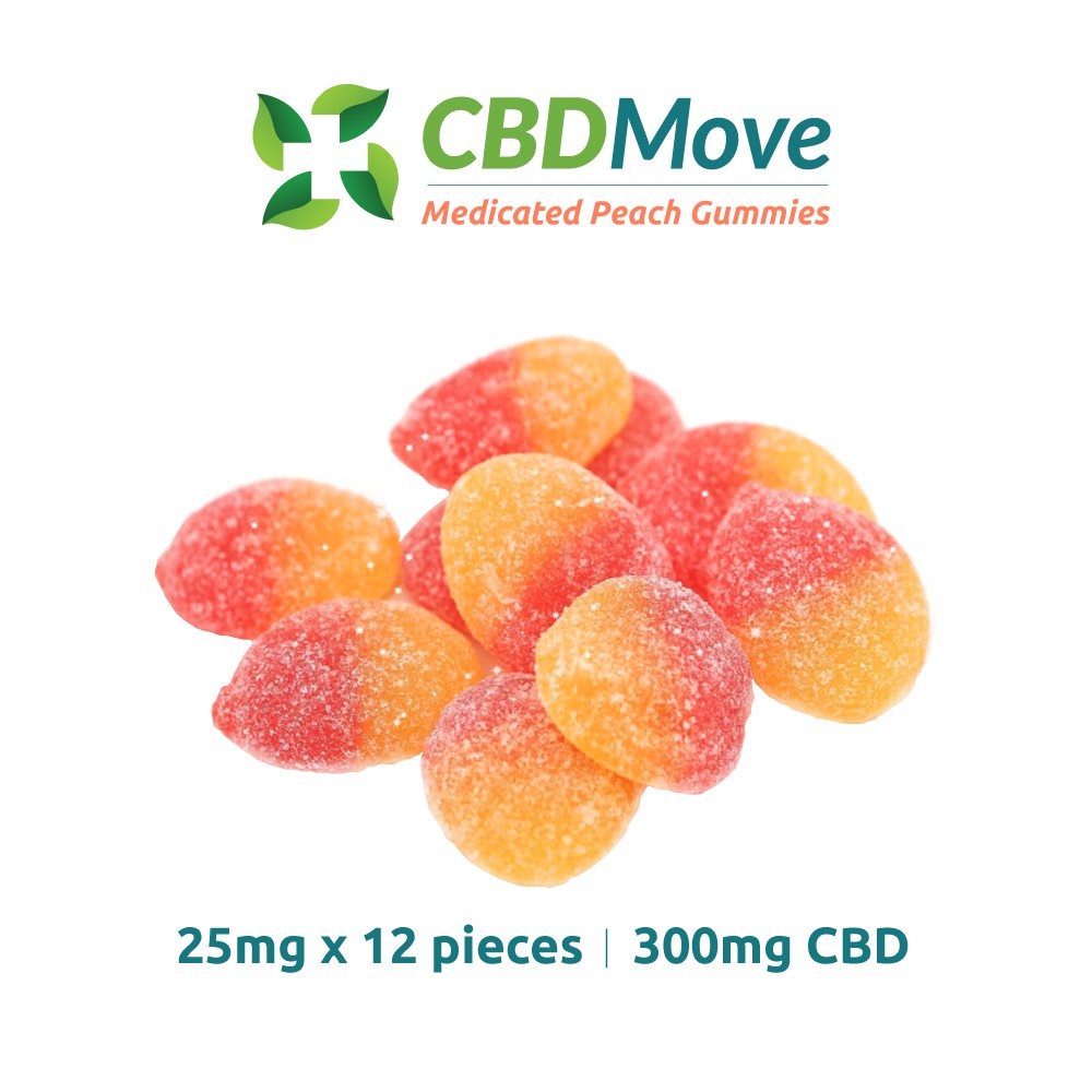 CBD Move – CBD Gummies – Vegan Peaches – 100mg | The High Club Canada CBD Move – CBD Gummies – Vegan Peaches – 100mg | The High Club Canada