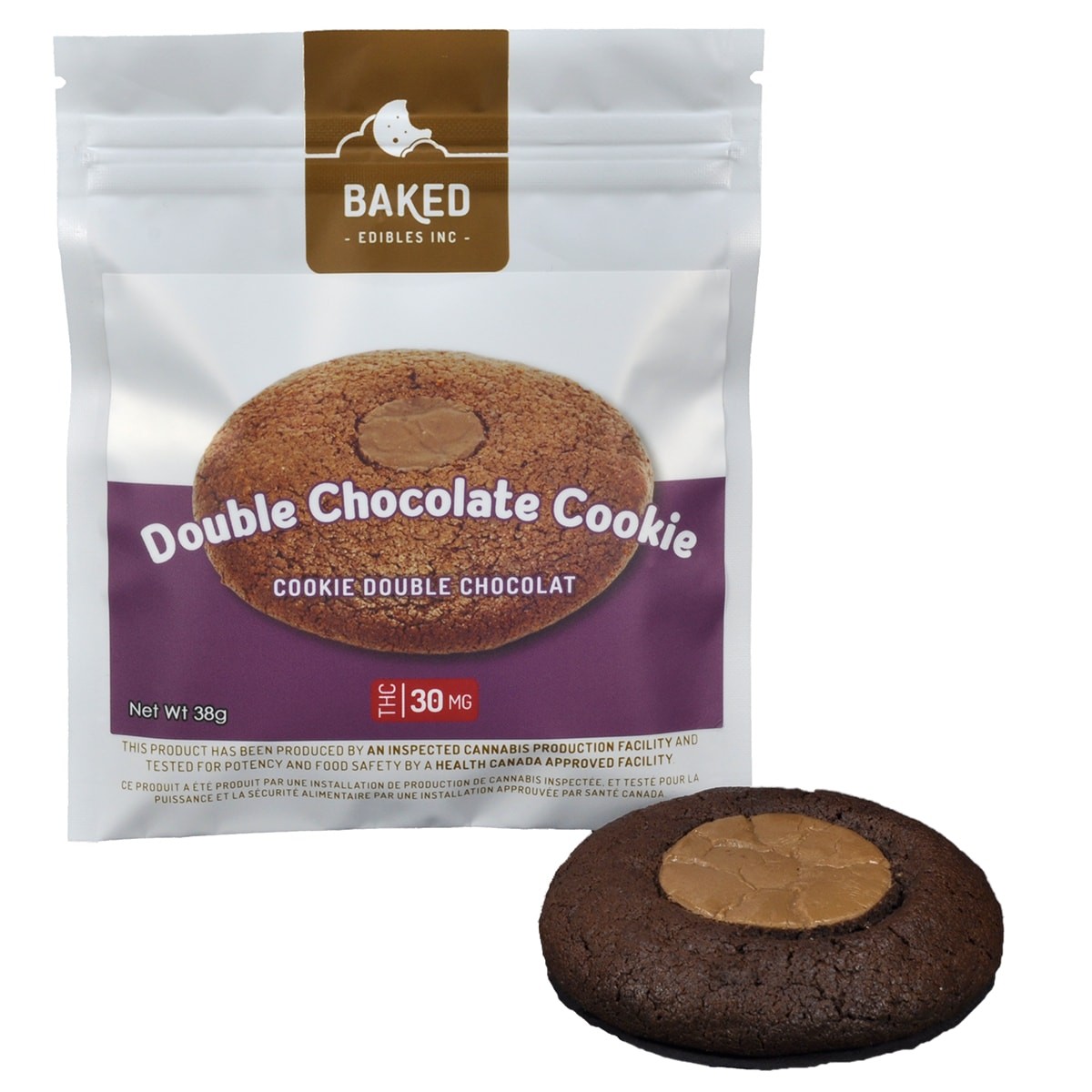 Baked Edibles – Cookie – Double Chocolate 30mg THC | The High Club Canada Baked Edibles – Cookie – Double Chocolate 30mg THC | The High Club Canada