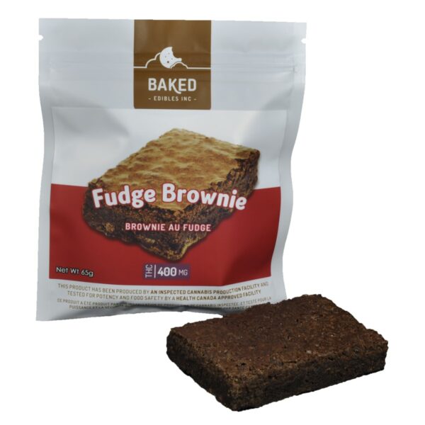 Baked Edibles – Fudge Brownie 400mg THC | The High Club Canada