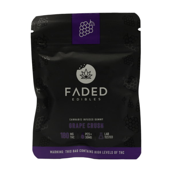 Faded Edibles – Grape Crush – 180mg | The High Club Canada