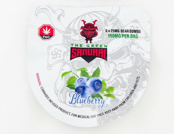 The Green Samurai – Blueberry Gummies – 150mg | The High Club Canada