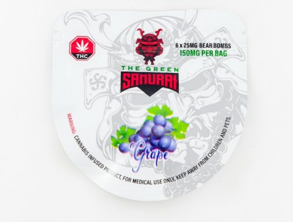 The Green Samurai – Grape Gummies – 150mg | The High Club Canada