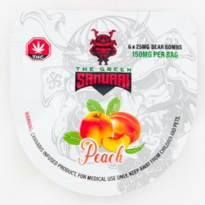 The Green Samurai – Peach Gummies – 150mg | The High Club Canada