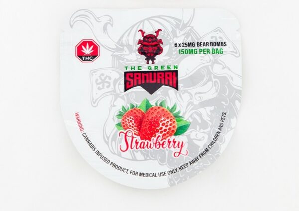 The Green Samurai – Strawberry Gummies – 150mg | The High Club Canada