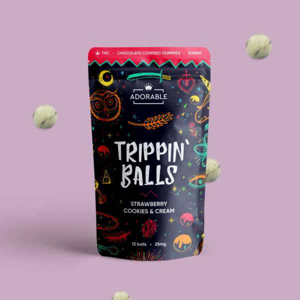 Adorable – Trippin’ Balls – Strawberry Cookies & Cream – 300mg | The High Club Canada
