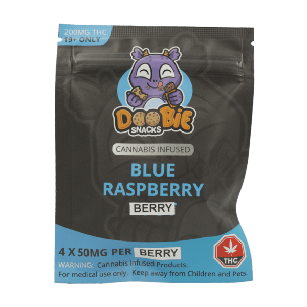 Doobie Snacks – Blue Raspberry – 200mg THC | The High Club Canada