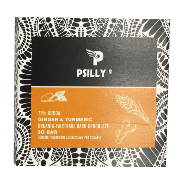 Psilly – Dark Chocolate Bar – Ginger & Turmeric | The High Club Canada