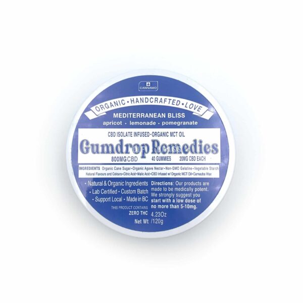 Gumdrop Remedies – Mediterranean Bliss Gummies – 800mg CBD | The High Club Canada