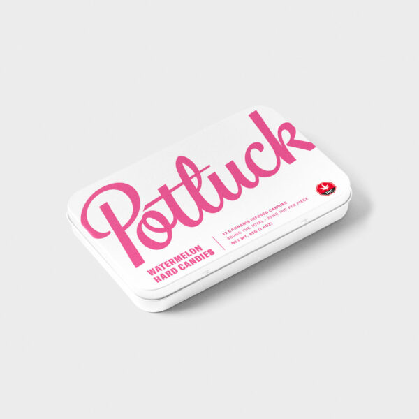 Potluck – Hard Candy – Watermelon – 300mg THC | The High Club Canada Potluck – Hard Candy – Watermelon – 300mg THC | The High Club Canada