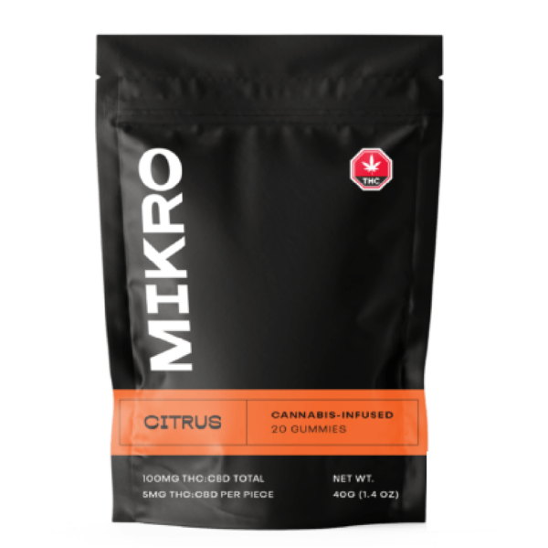 Mikro – 1:1 THC/CBD Gummies – 100mg – Citrus | The High Club Canada