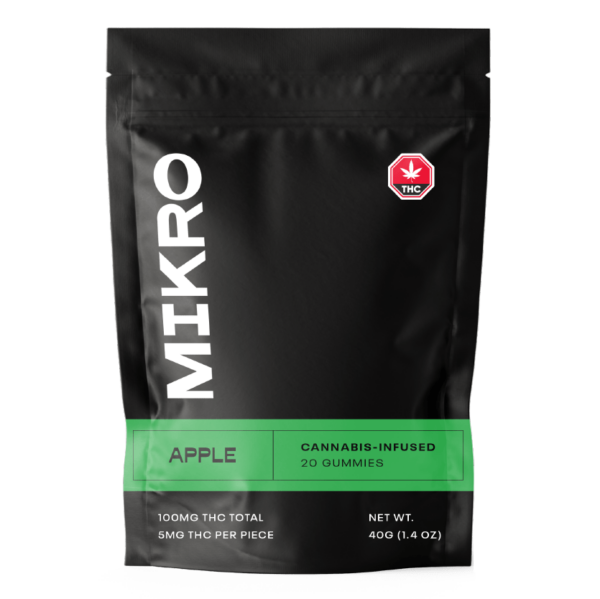 Mikro – THC Gummies – 100mg THC – Apple | The High Club Canada