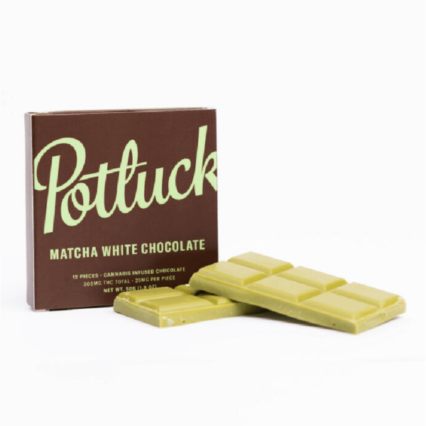 Potluck – Infused Chocolate – Matcha White Chocolate – 300mg THC | The High Club Canada