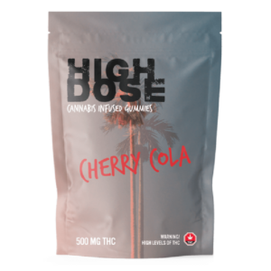 High Dose – cannabis Infused Gummies – Cherry Cola – 500mg/1500mg | The High Club Canada