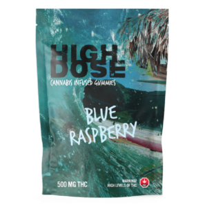 High Dose – cannabis Infused Gummies – Blue Raspberry – 1000mg/1500mg | The High Club Canada