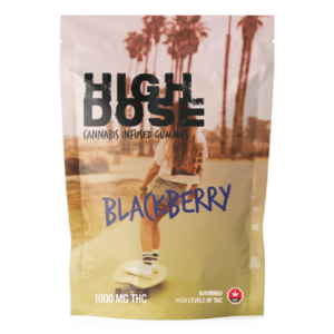 High Dose – cannabis Infused Gummies – Blackberry – 1000mg/1500mg | The High Club Canada