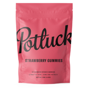 Potluck Extracts – Strawberry Gummies – 200mg THC | The High Club Canada