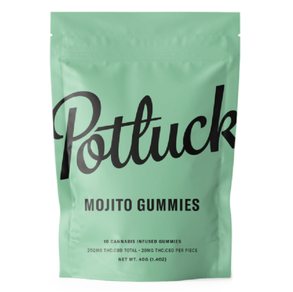 Potluck Extracts – Mojito Gummies (1:1) – 100mg THC / 100mg CBD | The High Club Canada