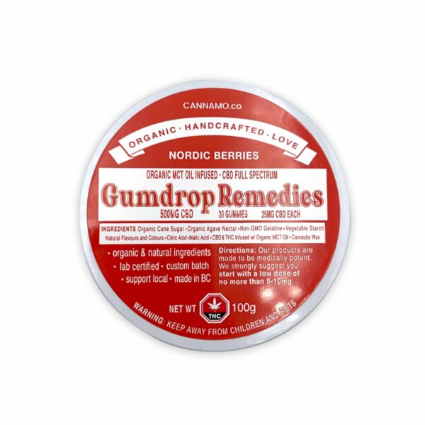 Gumdrop Remedies – Nordic Berries – 500mg CBD | The High Club Canada Gumdrop Remedies – Nordic Berries – 500mg CBD | The High Club Canada