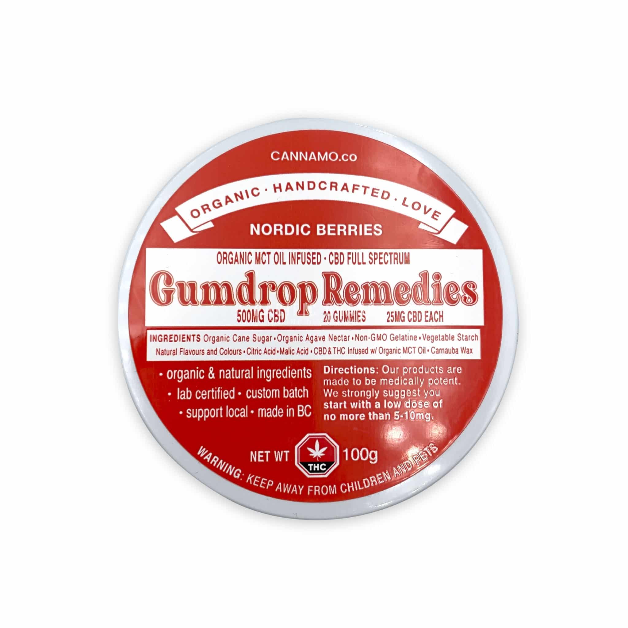 Gumdrop Remedies – Nordic Berries – 500mg CBD | The High Club Canada Gumdrop Remedies – Nordic Berries – 500mg CBD | The High Club Canada