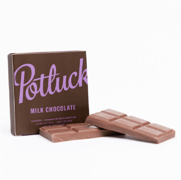 Potluck – Infused Chocolate – Milk Chocolate – 300mg THC | The High Club Canada