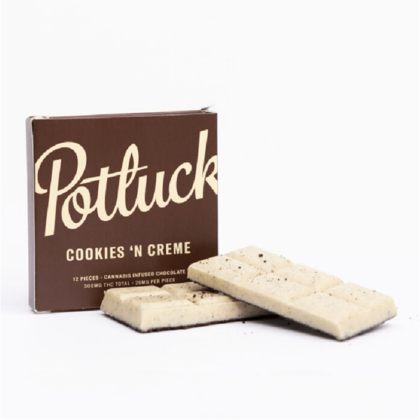 Potluck – Infused Chocolate – Cookies & Cream – 300mg THC | The High Club Canada