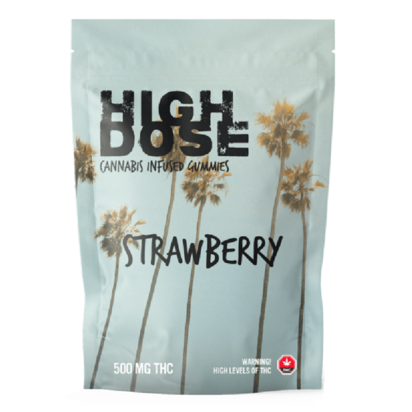 High Dose – cannabis Infused Gummies – Strawberry – 500mg/1000mg | The High Club Canada