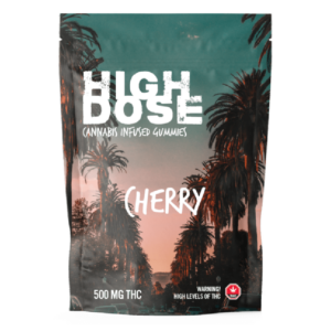 High Dose – cannabis Infused Gummies – Cherry – 500mg/1000mg | The High Club Canada