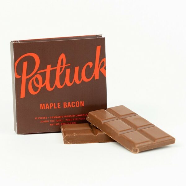 Potluck – Infused Chocolate – Maple Bacon – 300mg THC | The High Club Canada