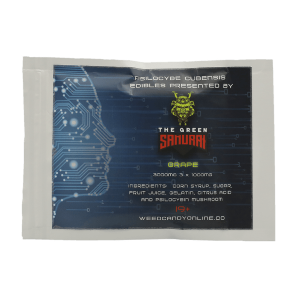 The Green Samurai – Shroom Gummies – Grape – 3g | The High Club Canada