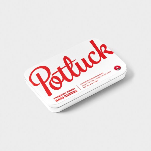 Potluck – Hard Candy – Strawberry Banana- 300mg THC | The High Club Canada