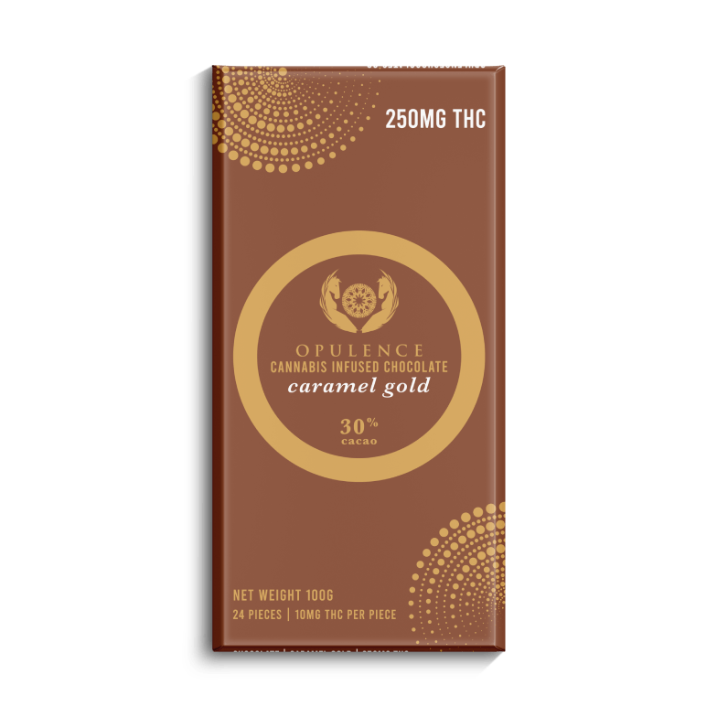 Opulence – THC Chocolate Bar – Caramel Gold | The High Club Canada Opulence – THC Chocolate Bar – Caramel Gold | The High Club Canada