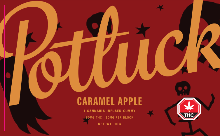 Potluck Extracts – Caramel Apple Gummy – 80mg THC | The High Club Canada Potluck Extracts – Caramel Apple Gummy – 80mg THC | The High Club Canada