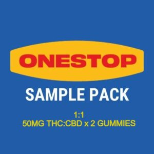 Onestop – Sample Pack – 1:1 – (50mg CBD:THC x 2 Gummies) | The High Club Canada